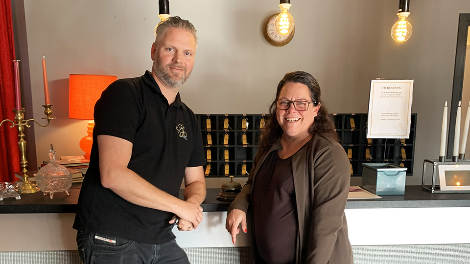 Linus och Malin Zetterman på Hotell Älvdalen.
