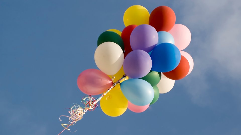 Ballonger som flyger i luften